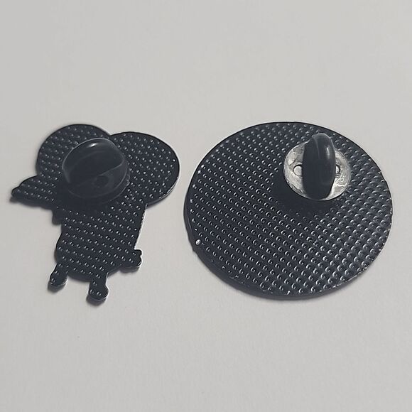 Pink and White Cartoon Enamel Pins - Picture 2 of 2